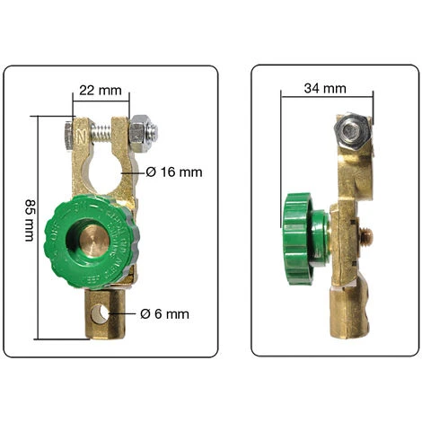 MS-WARENVERTRIEB 2 Stück Batterietrennschalter 6V - 24V Auch Als Diebstahlschutz – Bild 2