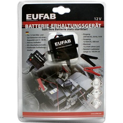 EUFAB Batterie-Erhaltungsgerät 12V 500mA 16505 16505 06801510659589 16505 0680150287 4017681165054 Eufab – Bild 2