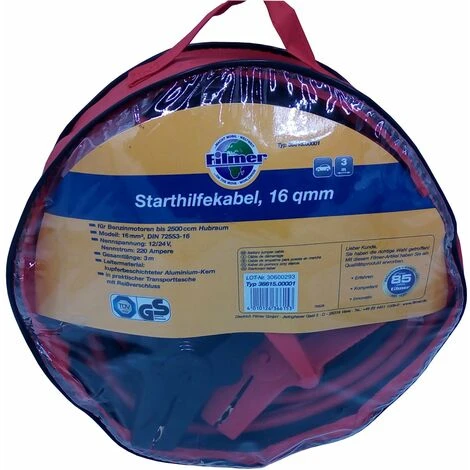 Filmer Starthilfekabel 16mm² Starterkabel Überbrückungskabel Für PKW – Bild 2
