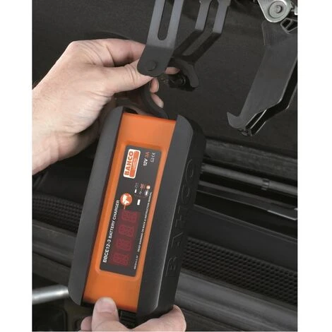 BAHCO Vollautomatisches Mikroprozessor Batterielade- UndBatterieerhaltungsgerät 3 Ampere, 8-stufig Für 12 – Bild 4