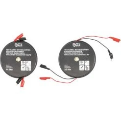 BGS Technic Krokodilklemmen-Kabelbox | Selbstaufrollend | 15 M