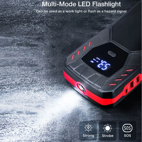 MANTA Auto KFZ Starthilfe 18000mAh 1500A Jump Starter Ladegerät Booster Powerbank LED – Bild 3