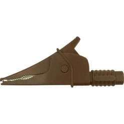 Cliff Croc Clip Sicherheits-Abgreifklemme Steckanschluss 4 Mm CAT III 1000 V Braun