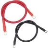 HAPPYSHOPPING Power Battery Cable 25 Square 0.6M 4 Gauge AWG Drahtset Rotes Und Schwarzes Erdungsbatteriekabel,60 Cm, Schwarz & Rot