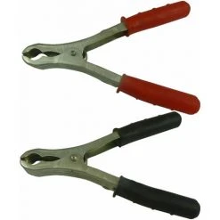 MISO TOOLS 2 Tlg Set Batterieklemme 120 A Rot / Schwarz Ladeklemme Krokodilklemme Ladekabel Batterieladeklemmen