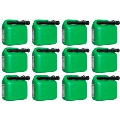 PETERS-LIVING 12x Kraftstoffkanister 5L Benzinkanister Diesel Reserve Kanister Grün