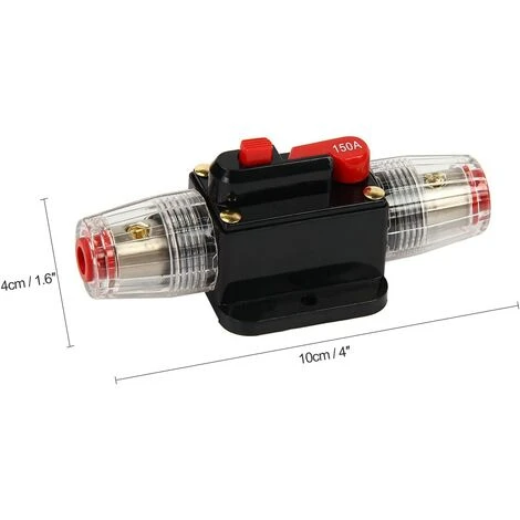 TINOR 12V - 24V DC Auto Auto Schutzschalter Mit Manuellem Schalter Zum Zurücksetzen Der Sicherung 50A / 100A / 150A (100A) – Bild 5