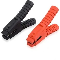 BARES 2 Pieces Alligator Clips 500A Insulated Large Battery Clamps Alligator Clamps Car Charger Accessories Red/Black