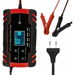 LIFCAUSAL 12V 24V Impuls-Reparatur-Ladegerät Mit LCD-Display Motorrad- Und Autobatterie-Ladegerät AGM GEL WET Blei-Säure-Batterie-Ladegerät