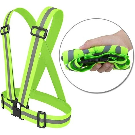 HEGUYEY 2 Stück Sicherheitsweste, Reflektierende, Verstellbare, Elastische Sicherheitsweste Zum Laufen, Radfahren, Motorradfahren – Bild 5