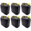 BURI 6 X Gelb Benzinkanister 20L Schwarz Kraftstoffkanister Reservekanister Ausgussstutzen