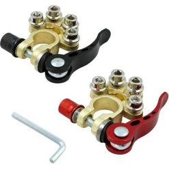 DEVENIRRICHE Autobatterieklemmen – 1 Paar Autobatterieklemmen Schnellspannklemmen Aus Messing Für Autobootträgerbatterie.