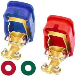 DEVENIRRICHE 2 STÜCKE Batterieklemme 12 V Batterieklemmen Auto Schnellkupplung Batterieklemme Schnelle Batterie Mit Polabdeckung Für Auto Boot LKW Motorrad