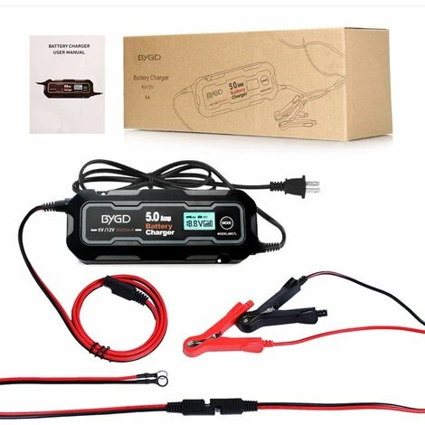 DONTODENT 110 V-12 V/6 V Intelligentes Batterieladegerät, Automatische Temperaturkompensation, Automatische Wartung, Batterien (Nass, MF, AGM Und Gel) (Schwarz) – Bild 2