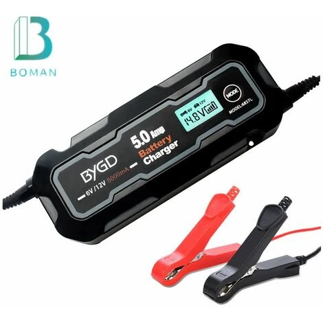 DONTODENT 110 V-12 V/6 V Intelligentes Batterieladegerät, Automatische Temperaturkompensation, Automatische Wartung, Batterien (Nass, MF, AGM Und Gel) (Schwarz) – Bild 4