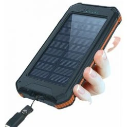 THSINDE Solar-Powerbank 30000 MAh, Tragbares Ladegerät Mit 4 Eingängen Und 3 Ausgängen, LED-Taschenlampe, Externes USB-C-Akkuladegerät Mit Extra Hoher Kapazität Für IPhone, Samsung, IPad Usw.