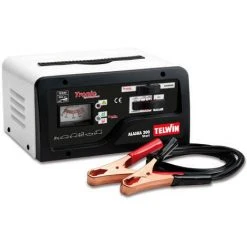 Telwin Elements ALASKA 200 START Autobatterie Ladegerät Und Startgerät Für 12V/24V Batterien, Ladestrom Bis Zu 23 A, Startstrom 100 - 150 A, Kapazität Bis Zu 300 Ah