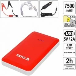 YATO PowerBank Mit JumpStart Funktion 7500 MAh